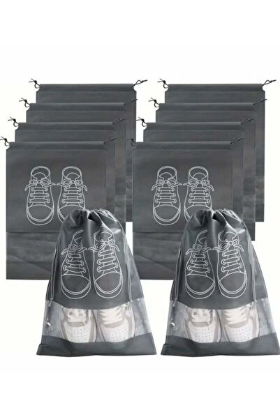 Generic Travel Shoe Storage Bags - Lightweight, Transparent 10 Pcs