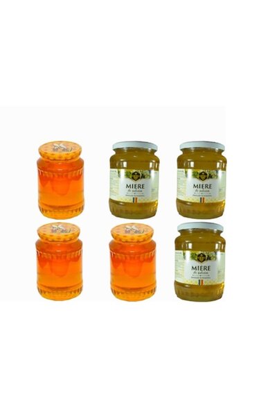 OEM Set of 6 jars — 3 acacia honey, 3 multifloral honey, 950 g