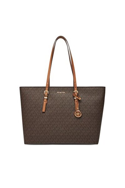 Michael Kors حقيبة حمل كبيرة مطبوعة بشعار 4G بمقبض قابل للتعديل 30T5GQNT9B252...