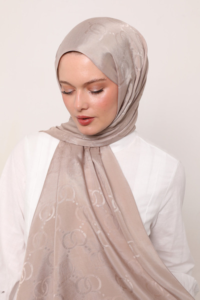 LuvenSara Μεταξωτό σάλι ζακάρ με σχέδιο OO