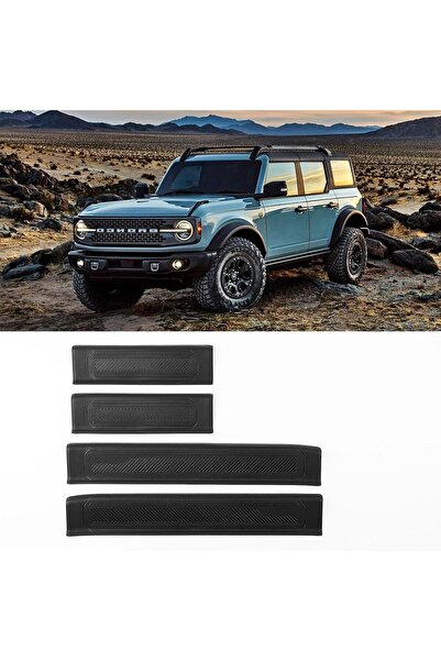 Generic مجموعة واقيات عتبة الباب من LitMiRaCle، 4 قطع، لسيارة فورد برونكو 4 أ...