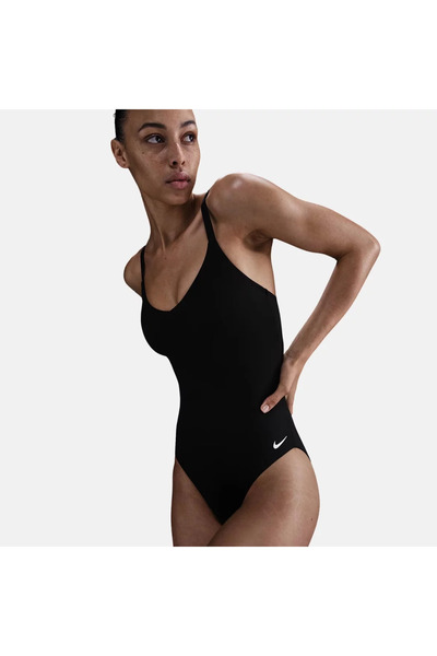 Nike Γυναικείο ολόσωμο μαγιό με V-λαιμόκοψη
