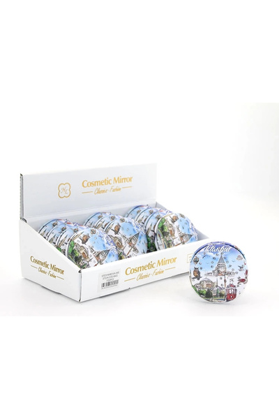 Epilons مرآة يد بتصميم حجري من اسطنبول سميك Alk2492