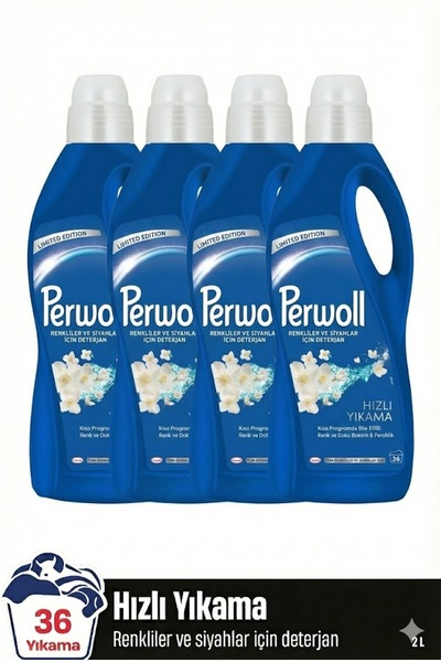 Perwoll Hassas Siyahlar ve Renkliler İçin Hızlı Yıkama Sıvı Çamaşır Deterjanı...