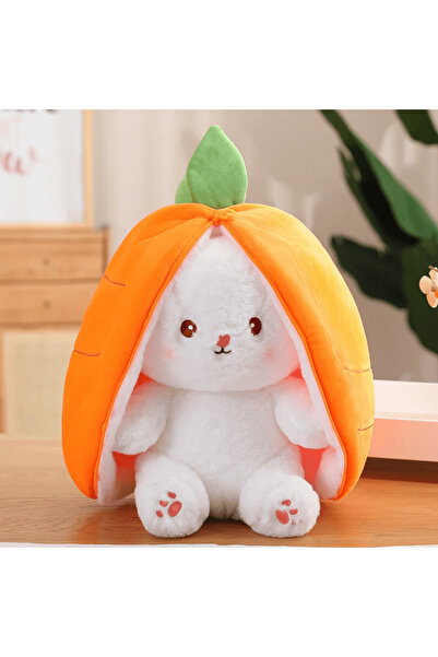 DrKala Plush Toy 'Strawberry' Bunny, 25 cm, Orange – Soft & Velvety