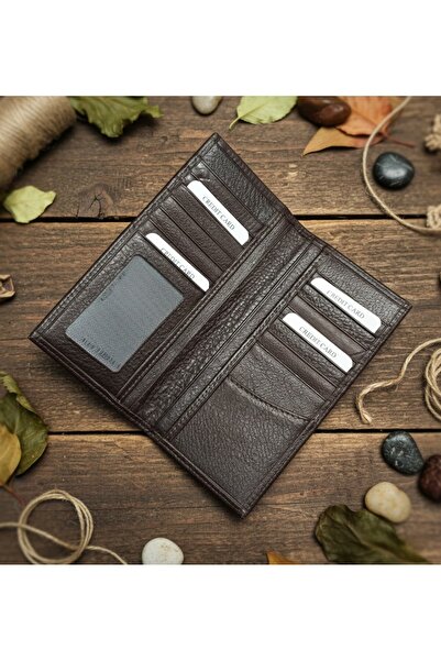 PASSTELL محفظة رجالية من الجلد الطبيعي 100%، حامل بطاقات، محفظة نقود