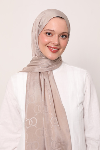 LuvenSara Μεταξωτό σάλι ζακάρ με σχέδιο OO