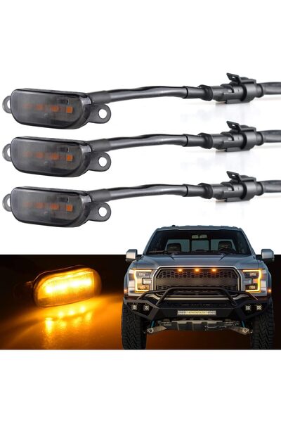 Generic Boigoo Front Grille LED Lights for Ford F-150 Raptor (2004-2019) & Dodge Ram 1500 (2013-2018) - Ambe