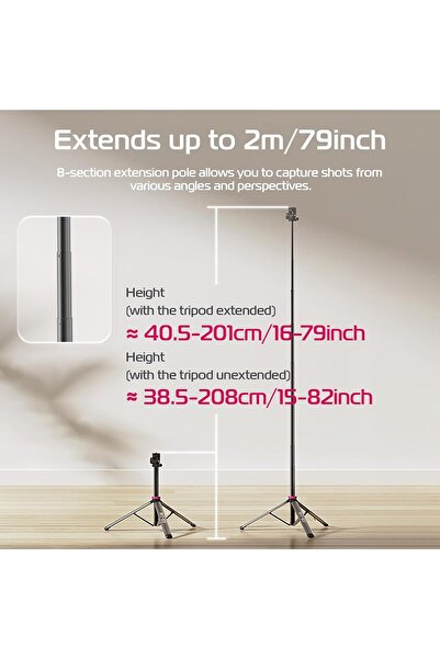 ulanzi MT-89 Extendable Tripod Aluminum 82" Light Stand