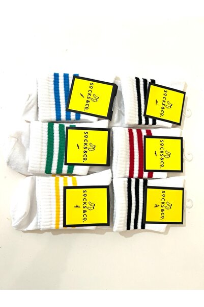 Clothes Box Cotton Striped Women's Socks 6 Pack