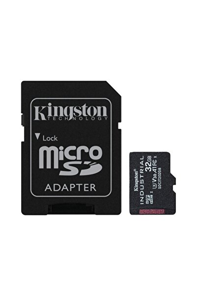 Kingston Βιομηχανική κάρτα MicroSD 32GB, με προσαρμογέα SD, Κλάση 10, UHS-I U3, V30, A1, Ανθεκτική, Μαύρη