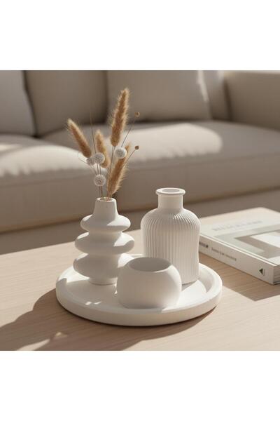 yintu home BOHEM TEPSİLİ TÜTSÜLÜK VE MUMLUK SET