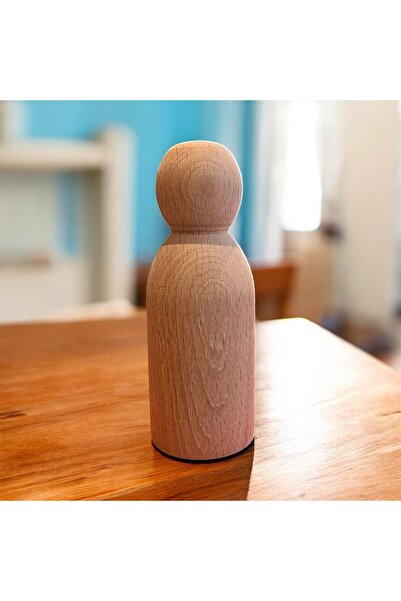 pinaart 4-Piece Peg Dolls - Wooden Pegdoll 100% Natural Hornbeam Wood - Waldo...