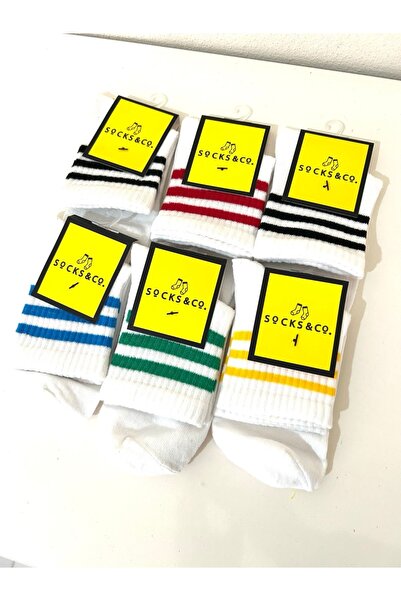 Clothes Box Cotton Striped Women's Socks 6 Pack
