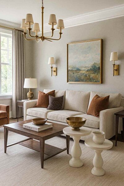 Simillo Home&Living Doğal Ahşap 2’li Sehpa Seti – Masif Zigon ve Fiskos Beyaz...