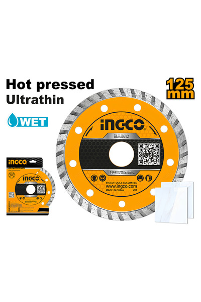 Ingco DMD031252HT 125x22.2mm Ultra İnce Elmas Seramik Kesme Diski Islak/Kuru