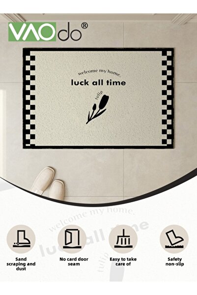 VAODO Simple Entrance Door Mat Strong Decontamination High Elasticity Non-Slip Mat Warm Entrance Door Deco