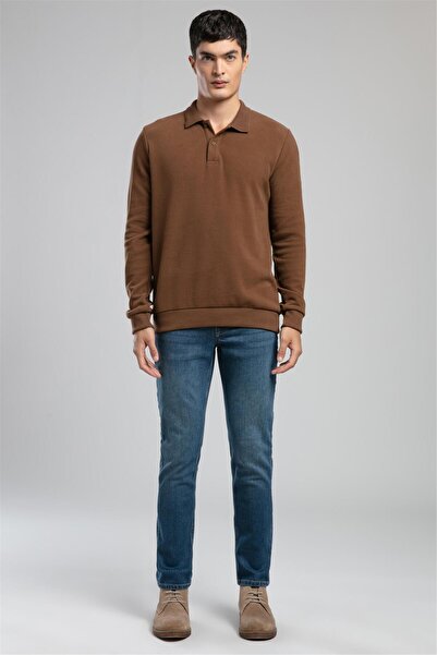 Lee Cooper Tricou polo Newblend pentru bărbați, culoare bej