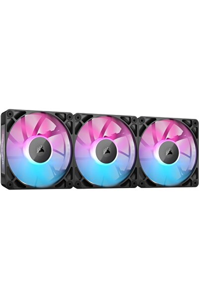 Corsair iCUE LINK RX120 RGB 120mm PWM Triple Pack Fans - Magnetic Dome Bearin...