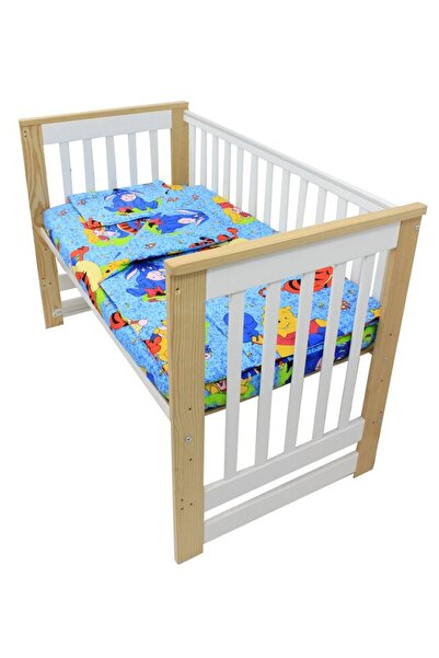 PRICHINDEL Lenjerie de pat pentru pătuț, 3 piese, Winnie și Aiurel, albastră ...