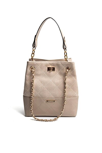 Silver Polo Silver & Polo Sp1262 Women's Shoulder Bag Suede Beige-Sand