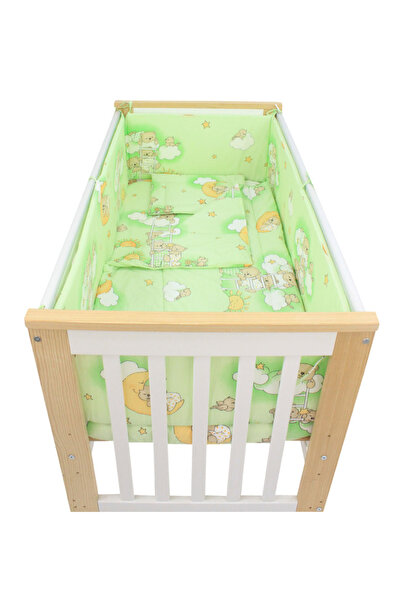 PRICHINDEL Set de lenjerie de pat pentru pătuț, 5 piese, bumbac, imprimeu urs...