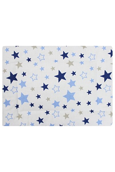PRICHINDEL Pernă subțire, albă cu steluțe albastre, 37 x 28 cm