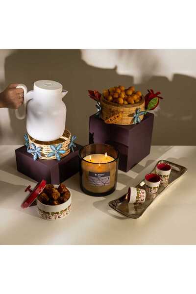 Blends Tea and Coffee Flask with stand Blue Flowered 1 Liter