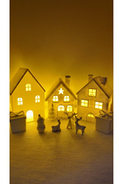 Taz Work Shop Aksesuar Dekoratif Sevimli Ev Dekor Seti Led Mumlar Dahil Gece ...