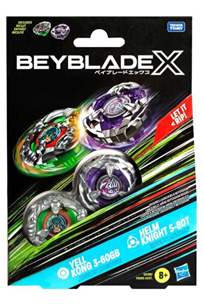 BEYBLADE X Duo Set - Yell Kong 3-60Gb and Helm Knight 5-80T
