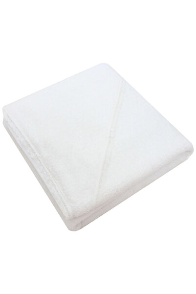 PRICHINDEL Prosop cu glugă , bumbac, Inna, cu dantelă, alb, 80 x 100 cm