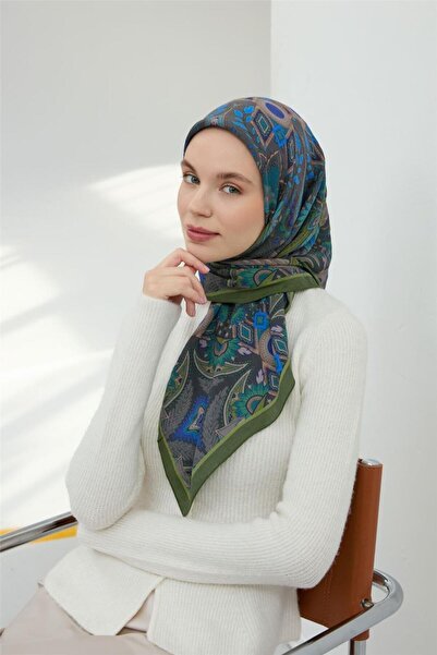 Silk Home Viscose Velora Scarf Green Four Seasons 90X90