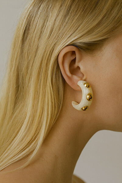 vina's atelier Bone Hoop Earrings