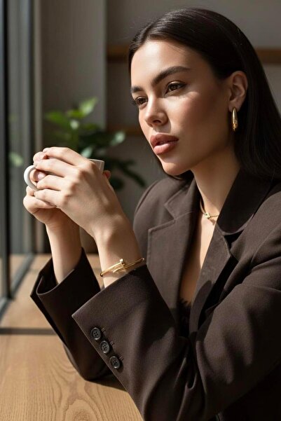 neslyaccessories Stamped Gold Steel Nail Model Bracelet (Thin)