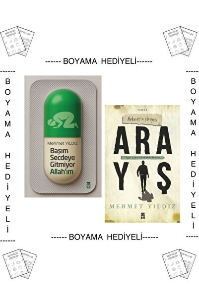 Timaş Yayınları Boyamalı- 2Kitap Mehmet Yıldız Başım Secdeye Gitmiyor Allahım - Arayış Dini Sufi Kitap Roman