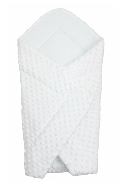 PRICHINDEL Pătură multifuncțională pentru bebeluși, minky, albă