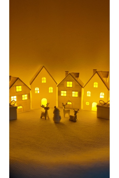 Taz Work Shop Aksesuar Dekoratif Sevimli Ev Dekor Seti Led Mumlar Dahil Gece ...