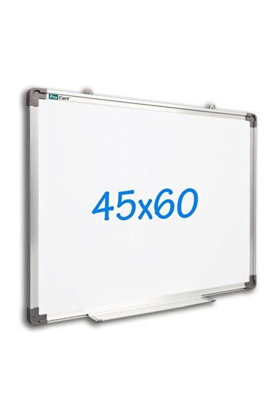 PROCART Tablă magnetică 45x60 cm, ramă din aluminiu, albă, suport pentru markere