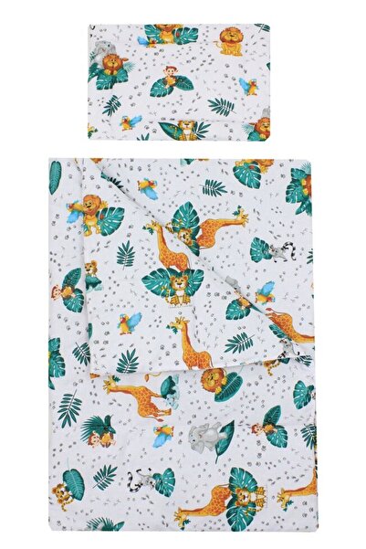 PRICHINDEL Lenjerie de pat din 2 piese, animale din junglă, 120x60 cm