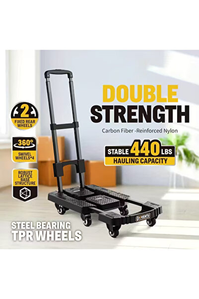 Kodak 500LBS Folding Trolley: Silent Casters | Family Must-Have for Shopping, Camping & Moving! Deal Now!