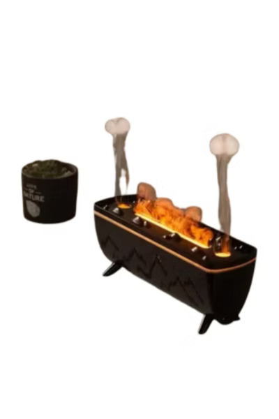 Feer Teknoloji Alev Efektli Buhar Nemlendirici Deniz Anası Görünümlü Duman Çı...