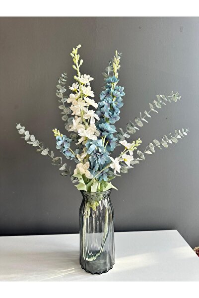 Luvienn Bahar Çiçekleri Şebboy Aranjmanı-Okaliptuslu Dekoratif Vazo Çiçeği