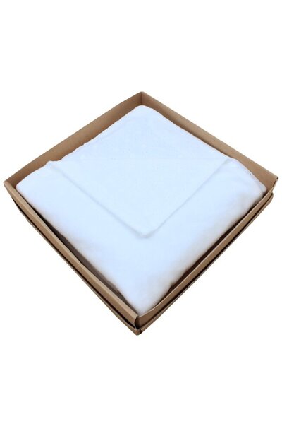 PRICHINDEL Deluxe blanket, smooth minky velour, embroidered muslin reverse, ivory, 80 x 100 cm