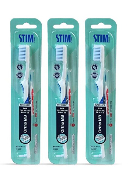 stim فرشاة أسنان دكتور دينتايدز التقويمية (عبوة من 3 قطع)