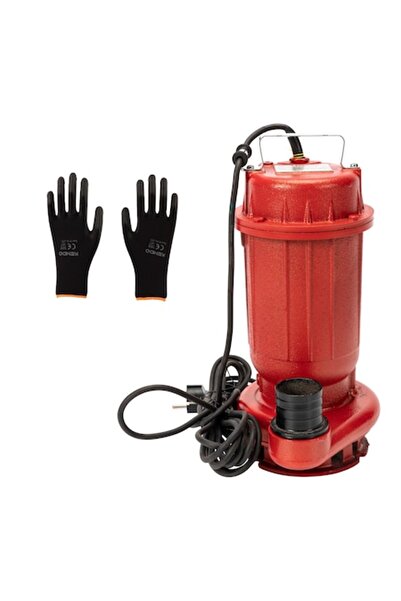 micul fermier Dirty water submersible pump 1.1 kW, 2 in outlet, 16 m head, no float, protective gloves, Red