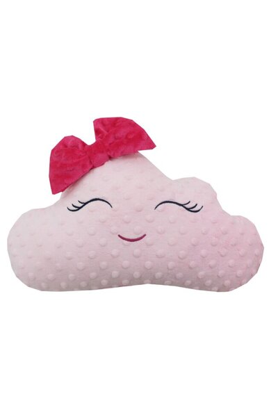 PRICHINDEL Pernă Minky, Lady, roz cu fundă, 40 x 25 cm