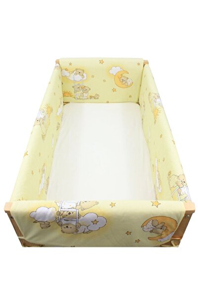 PRICHINDEL Set bare de protecție pentru pătuț Maxi, Sleepy Bear, Galben
