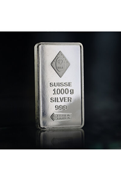 SUISSEWIN 1 kg pure silver ingot, 999 fineness