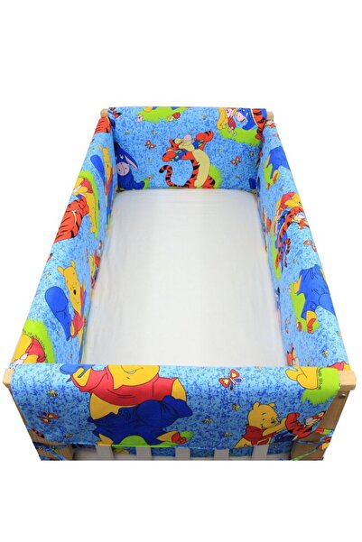 PRICHINDEL Set bară de protecție pentru pătuț, Maxi, Winnie și Aiurel, albast...