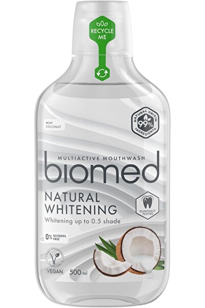 Biomed غسول فم سوبر وايت الطبيعي بجوز الهند لتبييض لطيف، خالٍ من الكحول، بنكه...